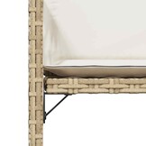 vidaXL Tuinstoelen 4 st met kussens poly rattan beige