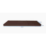 Logeermatras extra dik - bruin - camping matras - reismatras - opvouwbaar matras - 195 x 80 x 15