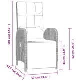 VidaXL Tuinstoelen Verstelbaar met Kussens (2 st.) - 35% Korting
