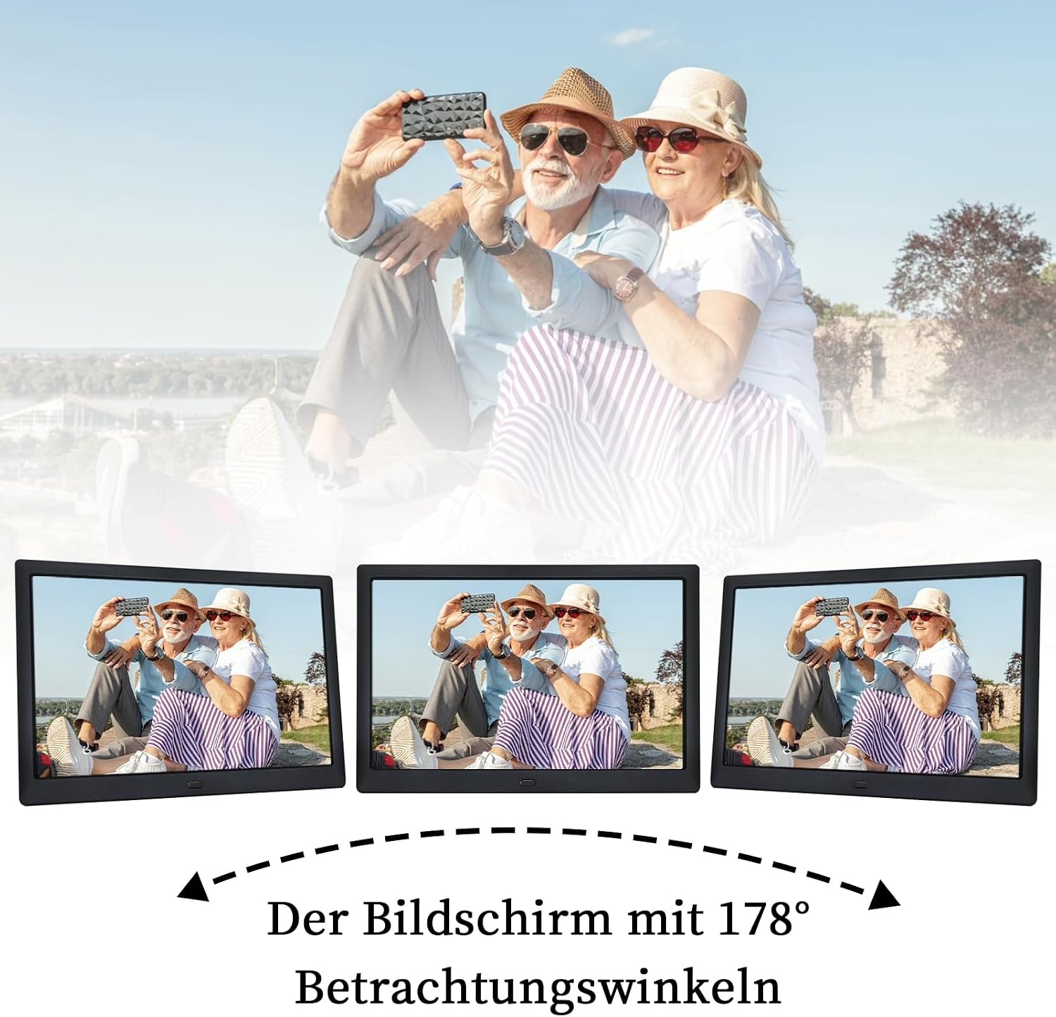 13,3" Digitale Fotolijst HD Metaal Zwart - 34% Korting