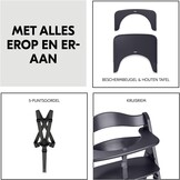 Meegroeiende Kinderstoel Dark Grey - 35% Korting!
