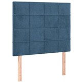 2 Hoofdborden Donkerblauw Fluweel 100x5x78/88 cm - 59% Korting