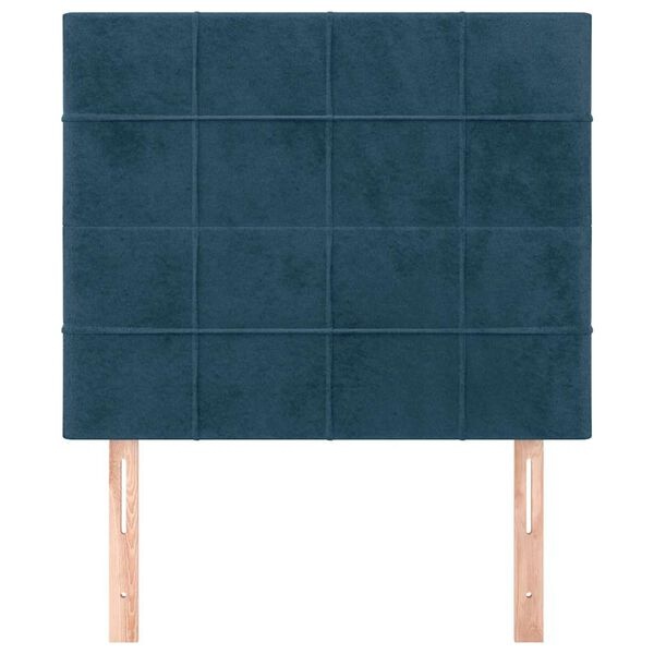 2 Hoofdborden Donkerblauw Fluweel 100x5x78/88 cm - 59% Korting