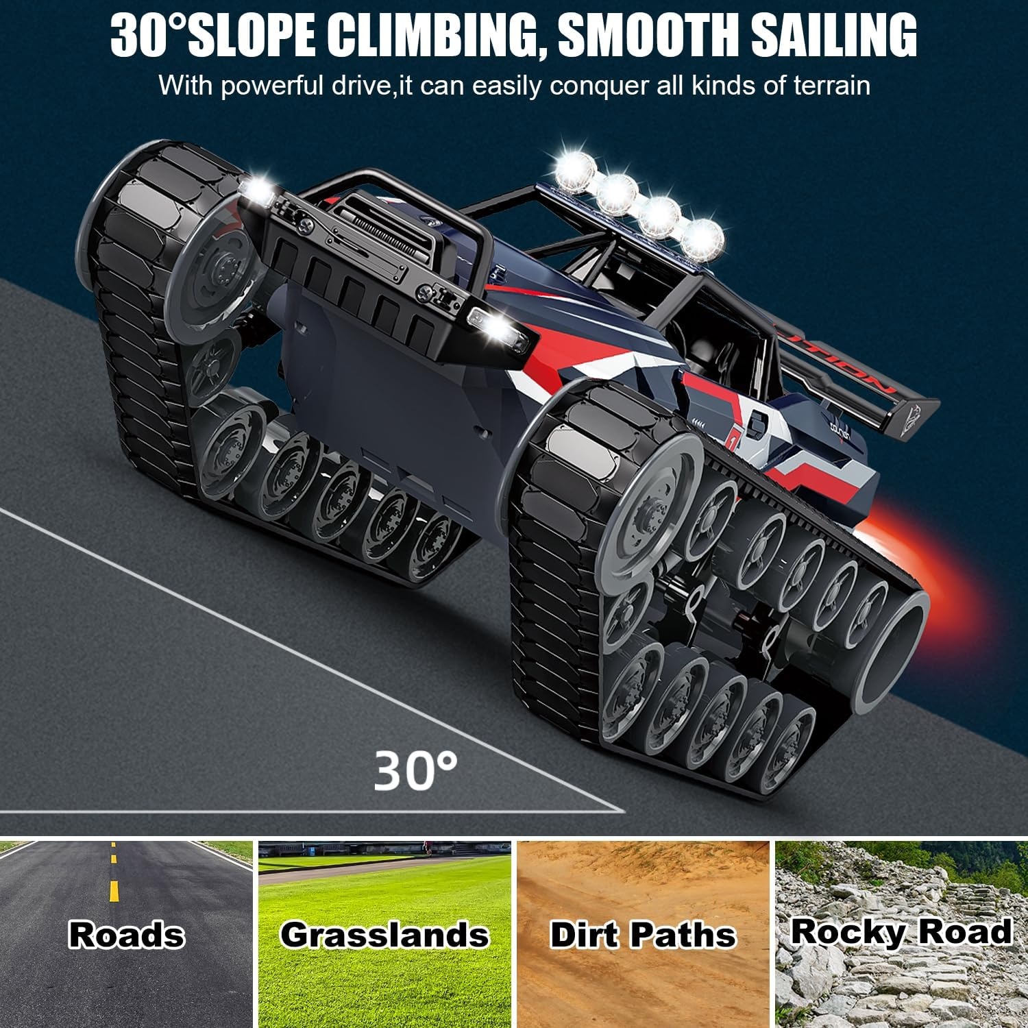 1:12 RC Tank met 2 Batterijen | 360° Drifting Militair Voertuig (34% Korting)