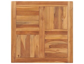 vidaXL Tafelblad 70x70x2,5 cm massief teakhout