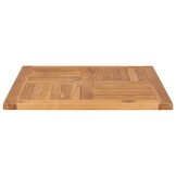 vidaXL Tafelblad 70x70x2,5 cm massief teakhout