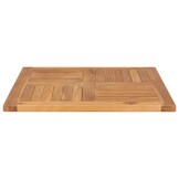 vidaXL Tafelblad 70x70x2,5 cm massief teakhout