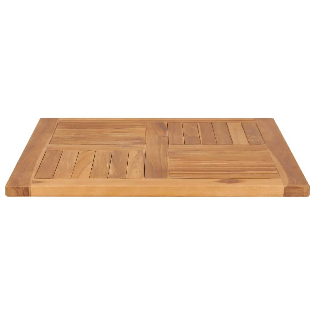 vidaXL Tafelblad 70x70x2,5 cm massief teakhout