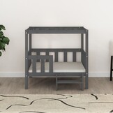 vidaXL Hondenmand Grenenhout Grijs 95,5x73,5x90cm - 34% Korting!