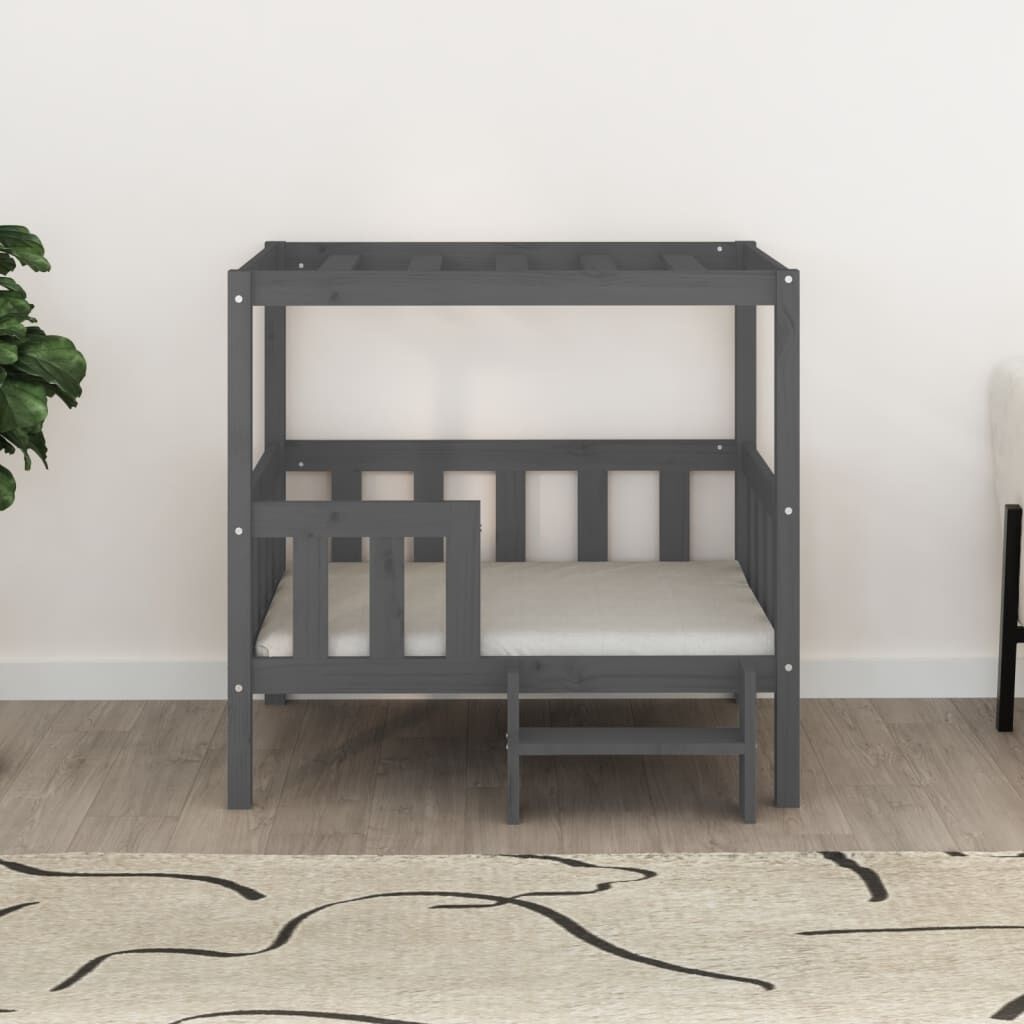 vidaXL Hondenmand Grenenhout Grijs 95,5x73,5x90cm - 34% Korting!