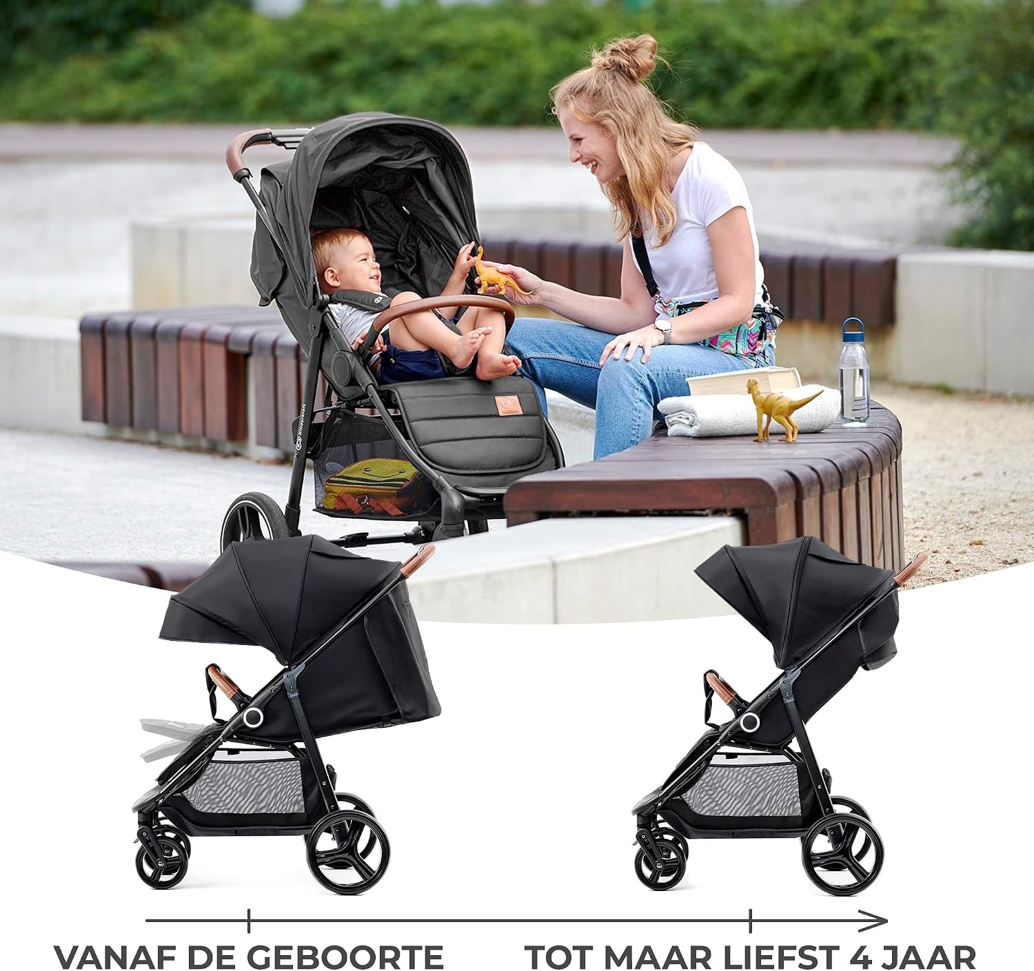 Lichtgewicht Buggy Grande Plus - Zwart (55% Korting)