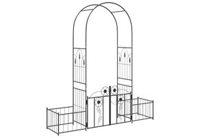 Moderne Zwarte Tuinboog - 203x50x218 cm | 34% Korting