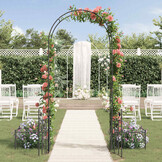 vidaXL Tuin Boog Effen Zwart 203 x 50 x 218 cm