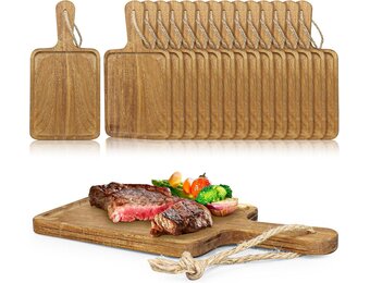 16x Acaciahouten Snijplanken met Handvat - 34% Korting