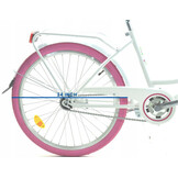 Meisjesfiets - 24 inch - zeer robuust - roze wit