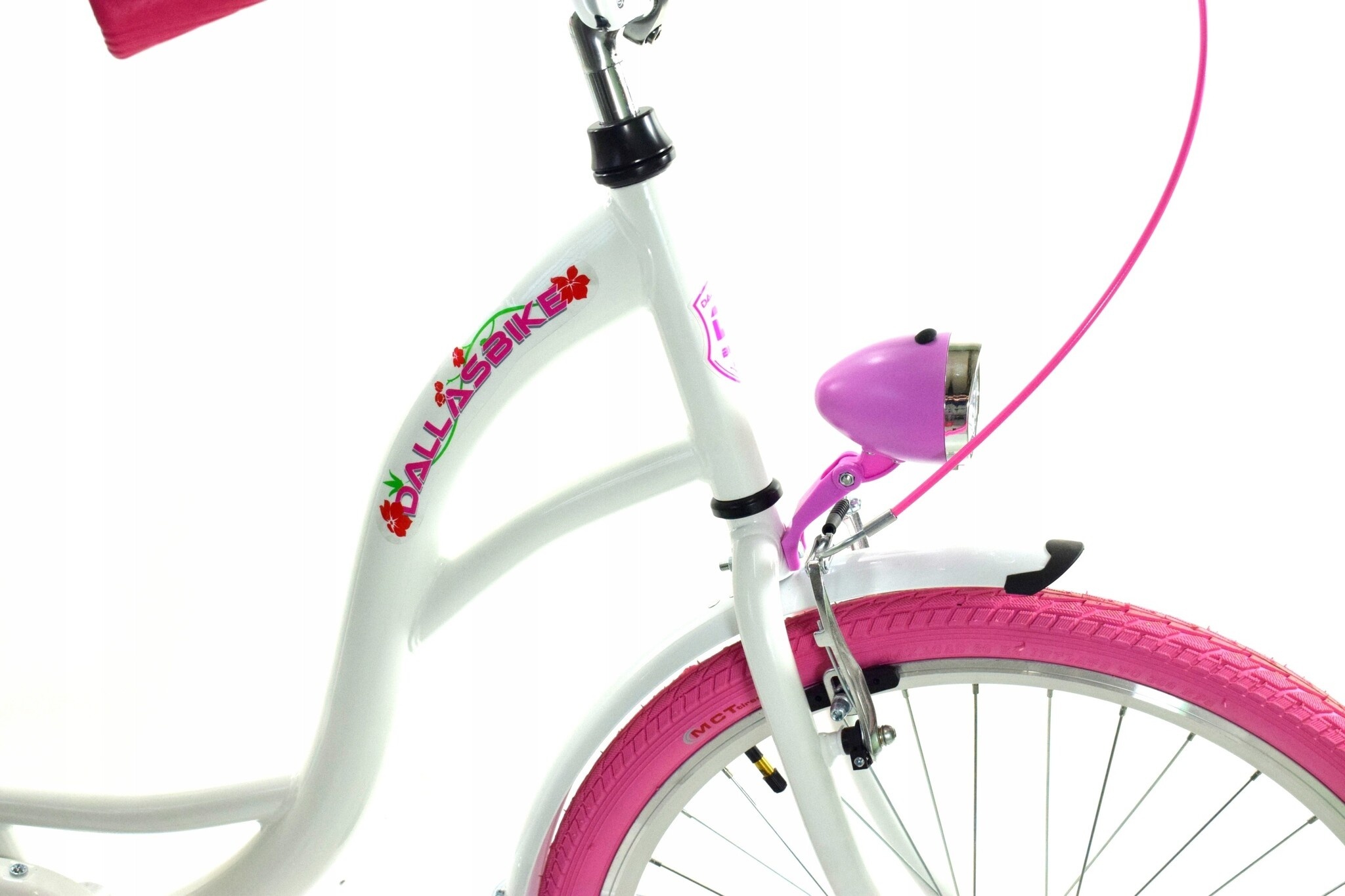 Meisjesfiets - 24 inch - zeer robuust - roze wit