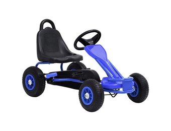 vidaXL Skelter met pedalen en pneumatische banden blauw