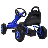 vidaXL Skelter met pedalen en pneumatische banden blauw