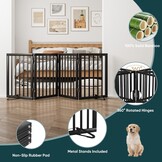Geretourneerd Hondenhek Bamboe Zwart - 4 Panelen, 188 cm Breed - 34% Korting