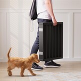 Geretourneerd Hondenhek Bamboe Zwart - 4 Panelen, 188 cm Breed - 34% Korting