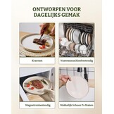 12-delig Servies voor 4 Pers. | Porselein Roomwit met Spikkels | 29% Korting