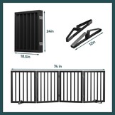 Geretourneerd Hondenhek Bamboe Zwart - 4 Panelen, 188 cm Breed - 34% Korting