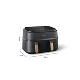 Airfryer Dubbele Mand 9L 2750W Zwart - 35% Korting!