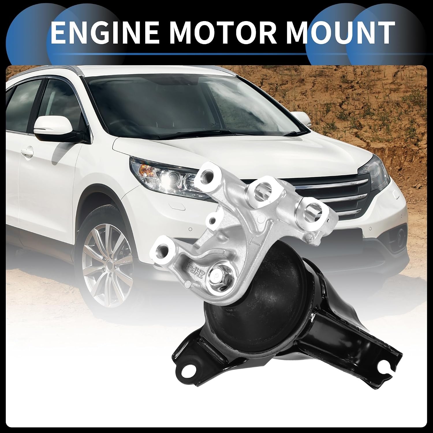 Motorsteun Honda CR-V 2012-2016 | Zwart/Zilver | 58% Korting