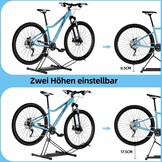 2-in-1 Fietsstandaard & Reparatie (MTB/E-bike/Race) - Inklapbaar Zwart
