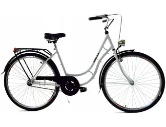 Dallas Retro Damesfiets 28" 18" Staal 1 Versn. Wit/Zwart - 26% Korting