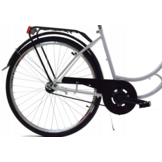 Dallas Retro Damesfiets 28" 18" Staal 1 Versn. Wit/Zwart - 26% Korting