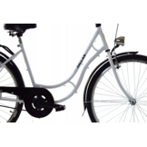 Dallas Retro Damesfiets 28" 18" Staal 1 Versn. Wit/Zwart - 26% Korting