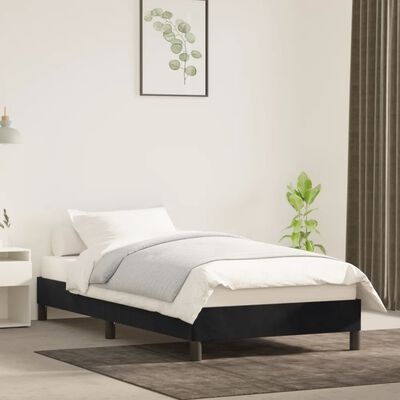 Fluwelen Bedframe Zwart 90x200 cm - 60% Korting