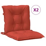 vidaXL Stoelkussens 2 stuks Gemêleerd Rood - Lage Rug 59% Korting