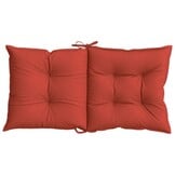 vidaXL Stoelkussens Lage Rug - 2 stuks - Rood - 74% Korting