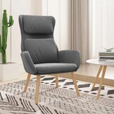 Comfortabele Relaxstoel Fluweel Donkergrijs - 61% Korting