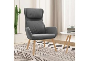 Relaxstoel fluweel donkergrijs, 56% korting!