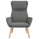 Comfortabele Relaxstoel Fluweel Donkergrijs - 61% Korting