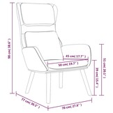 Comfortabele Relaxstoel Fluweel Donkergrijs - 61% Korting