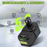 2 stuks 5,0Ah reserveaccu voor Ryobi 18V P108 Li-ion batterij, accu voor Ryobi ONE+ P104 P105 P107 RB18L50 RB18L40 RB18L25 RB18L15 RB18L13 gereedschapsaccu met LED-display
