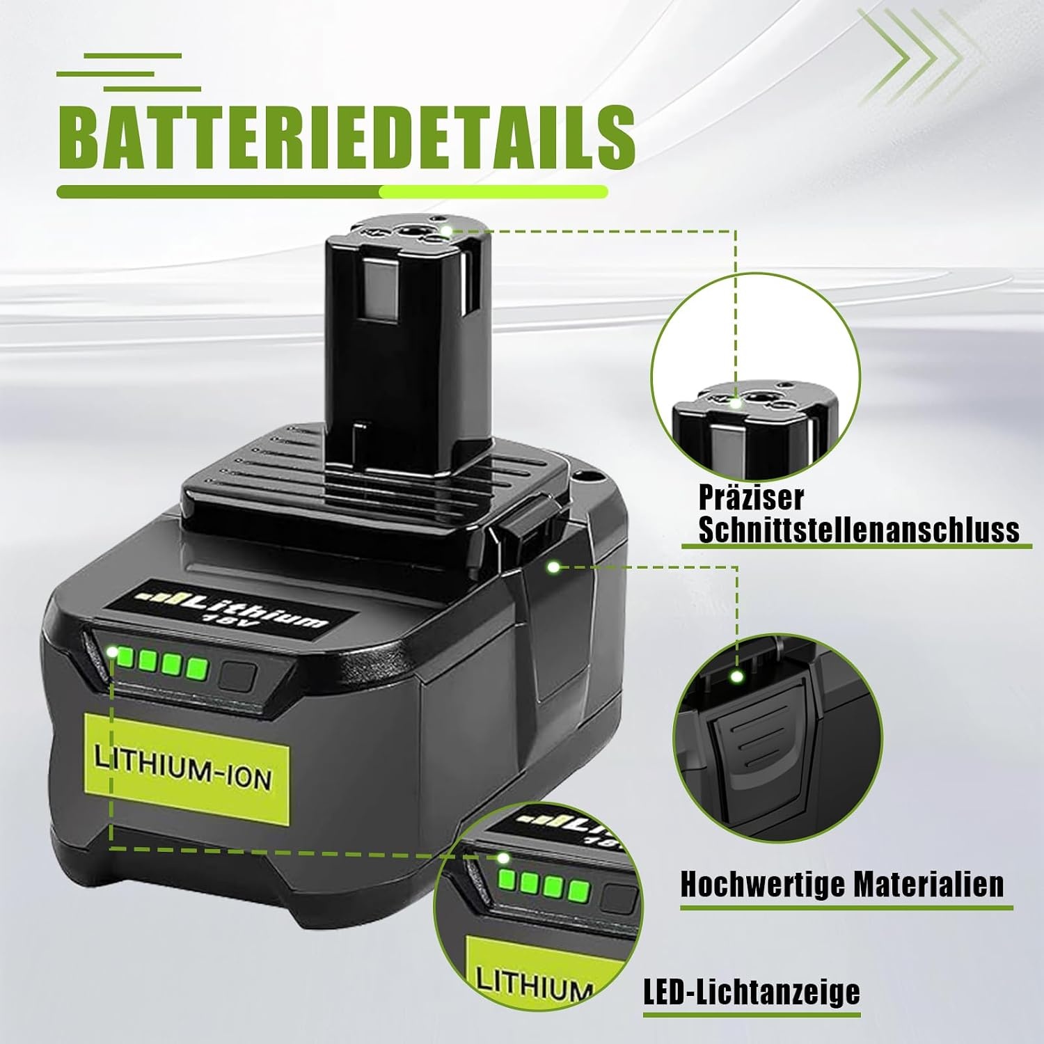 2 stuks 8,0 Ah accu voor Ryobi met 6A dual-port oplader, 18V Li-ion vervangende accu voor Ryobi ONE+ accu RB18L40 RB18L25 RB18L15 P102 P103 P104 P105 P106 P107 P108