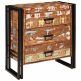 vidaXL Dressoir met lade Bruin 66 x 33 x 70 cm massief gerecycled hout