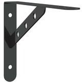 vidaXL Plankdragers 4 st 23,5x2,5x15,5 cm roestvrijstaal zwart
