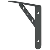 vidaXL Plankdragers 4 st 23,5x2,5x15,5 cm roestvrijstaal zwart