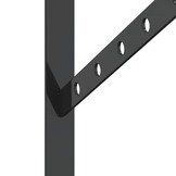 vidaXL Plankdragers 4 st 23,5x2,5x15,5 cm roestvrijstaal zwart
