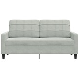 vidaXL Tweezitsbank 140 cm fluweel lichtgrijs