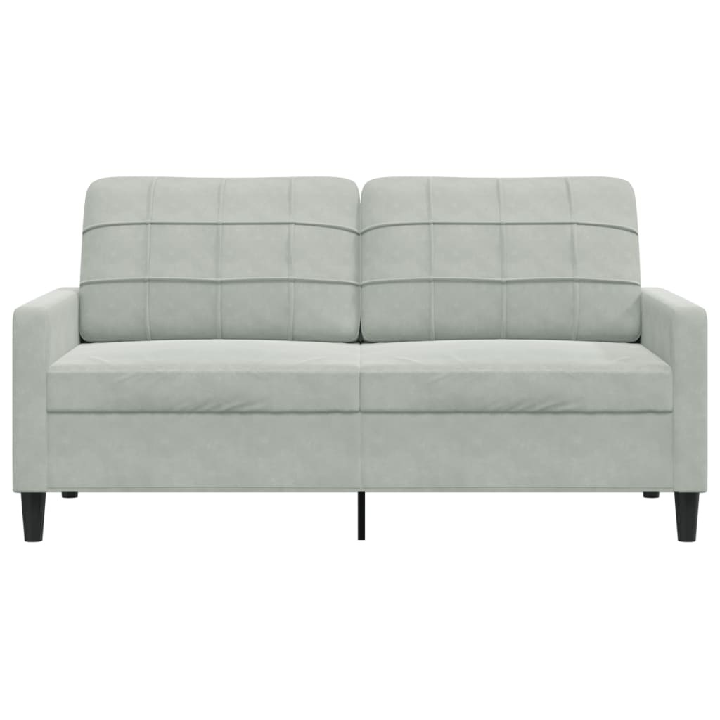vidaXL Tweezitsbank 140 cm fluweel lichtgrijs