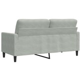 vidaXL Tweezitsbank 140 cm fluweel lichtgrijs