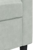 vidaXL Tweezitsbank 140 cm fluweel lichtgrijs