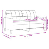 vidaXL Tweezitsbank 140 cm fluweel lichtgrijs